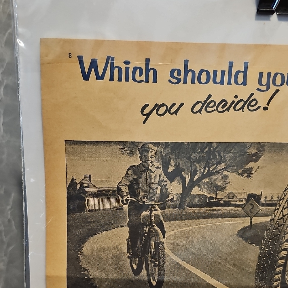 Vintage Goodyear Bike Tires Advertisement / Back Erector Set Advertisement 1955 - Picture 3 of 12